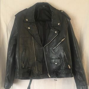 Vintage Genuine Leather Motorcycle Jacket
